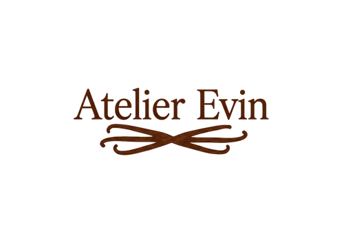 Logo marron transparent Atelier Évin, vanille naturelle de Madagascar